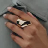 Anel Draped Éole, Edição banhado a ouro de 24 quilates