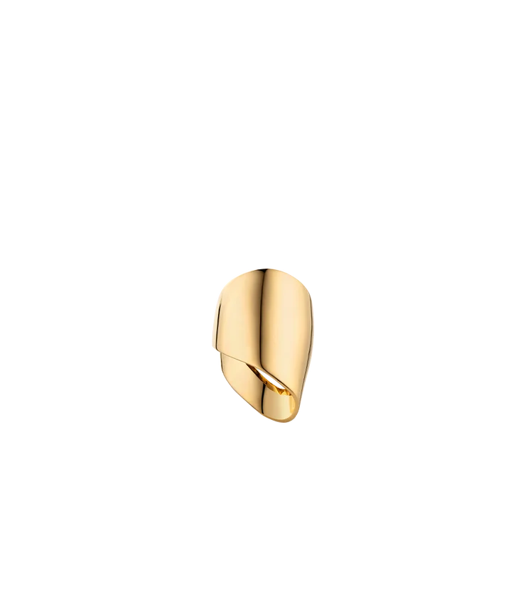 Anel Draped Éole, Edição banhado a ouro de 24 quilates