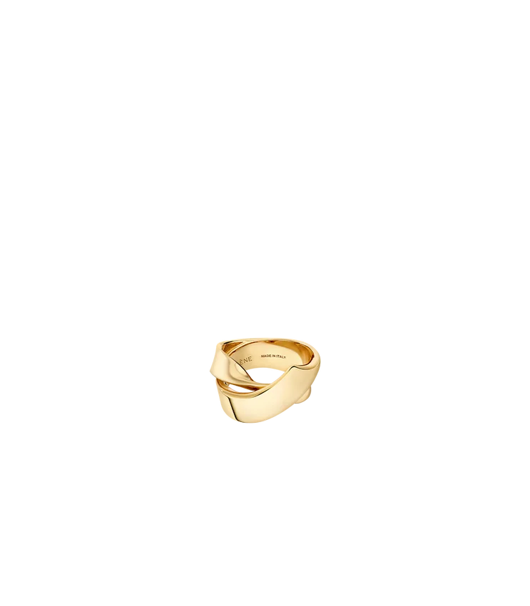 Anel Éole Curled, edição banhada a ouro de carats