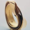 Anel Ormé Edition banhado a ouro com couro camel