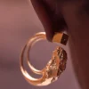 Brincos de argola Eroz, edição banhada a ouro de 24 quilates