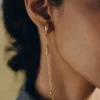 Brincos Eroz Chain, edição banhada a ouro
