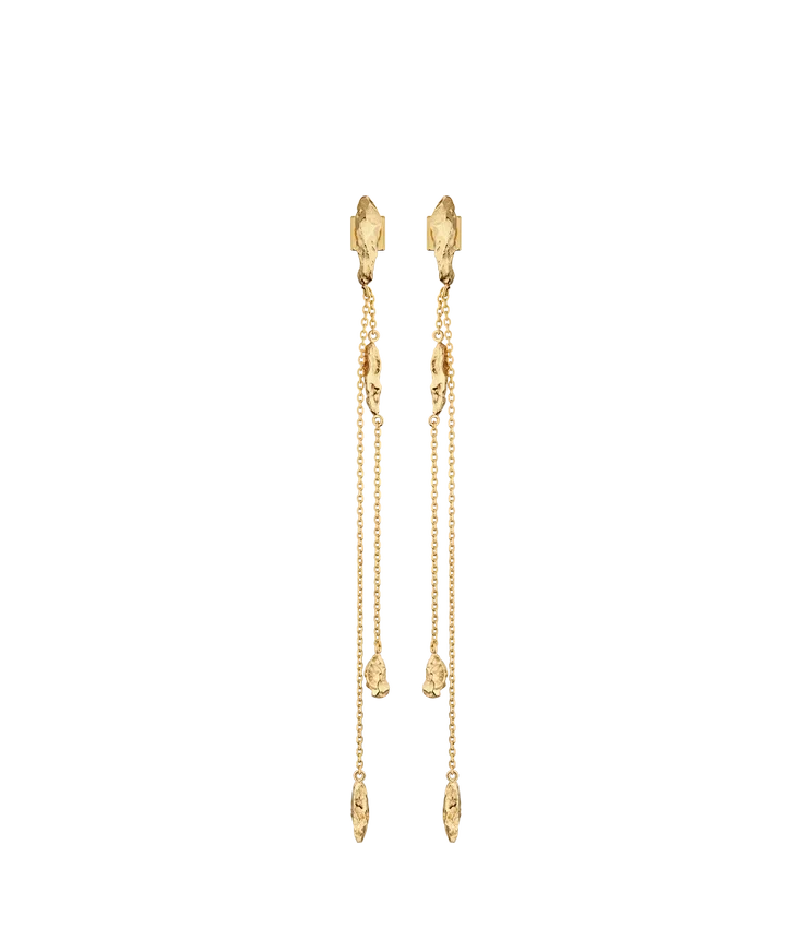 Brincos Eroz Chain, edição banhada a ouro
