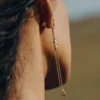 Brincos Eroz Chain, edição banhada a ouro