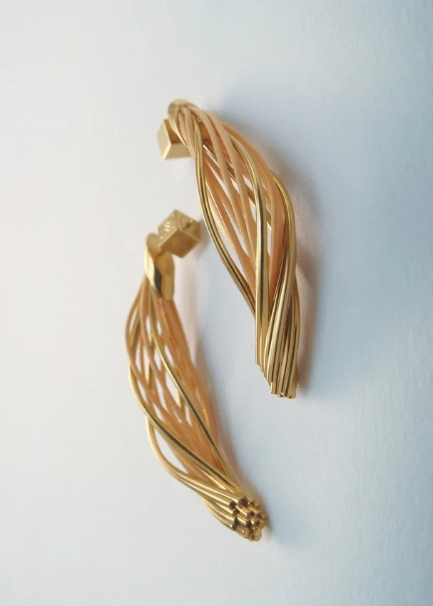 Brincos pendentes Rozo Edição Rattan