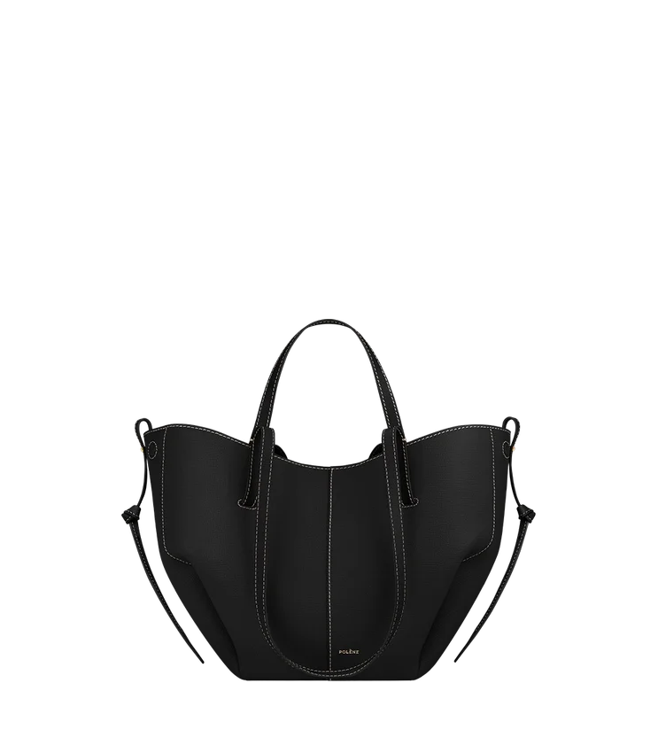 Cyme Mini Edition Preto Texturado com Costura em Ecru