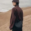 Cyme Tote Nano Edition Preto Texturado com Costura em Ecru