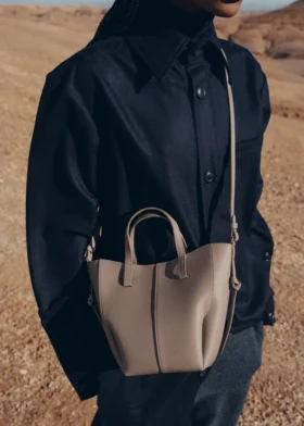 Cyme Tote Nano Edition Taupe Texturado