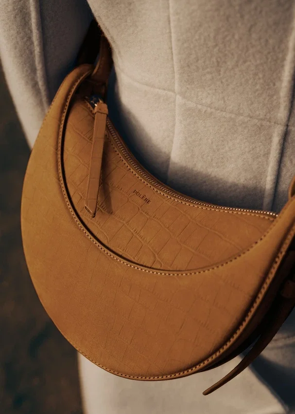 Edição Numéro Dix em nubuck de crocodilo cor de canela