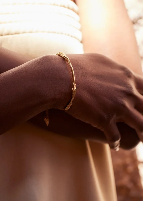 Eroz Bangle Edição banhada a ouro de 24 quilates