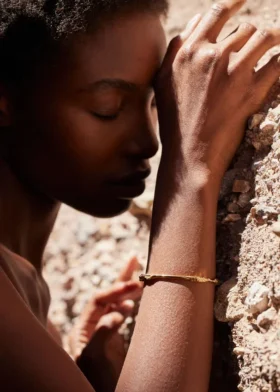 Eroz Bangle Edição banhada a ouro de 24 quilates