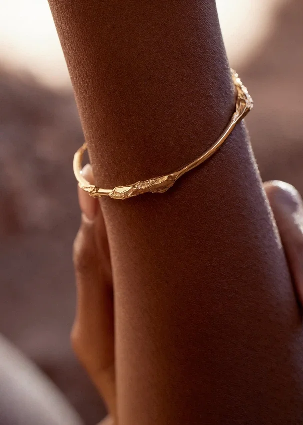 Eroz Bangle Edição banhada a ouro de 24 quilates