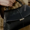 Mokki Mini Edition Preto Texturado com Costura em Ecru