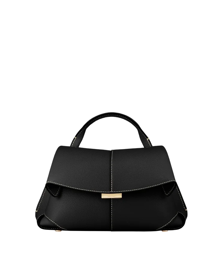 Mokki Mini Edition Preto Texturado com Costura em Ecru