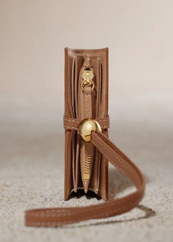 Porta-cartões Kayé Edição Textured Duo Camel