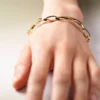 Pulseira de corrente Éole, edição com banho de ouro de um quilate