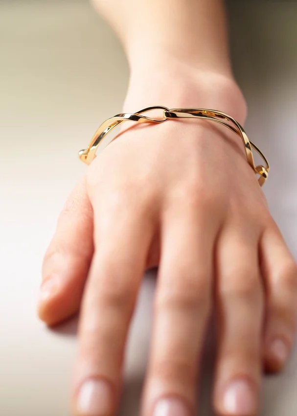 Pulseira de corrente Éole, edição com banho de ouro de um quilate