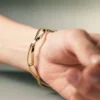 Pulseira de corrente Éole, edição com banho de ouro de um quilate