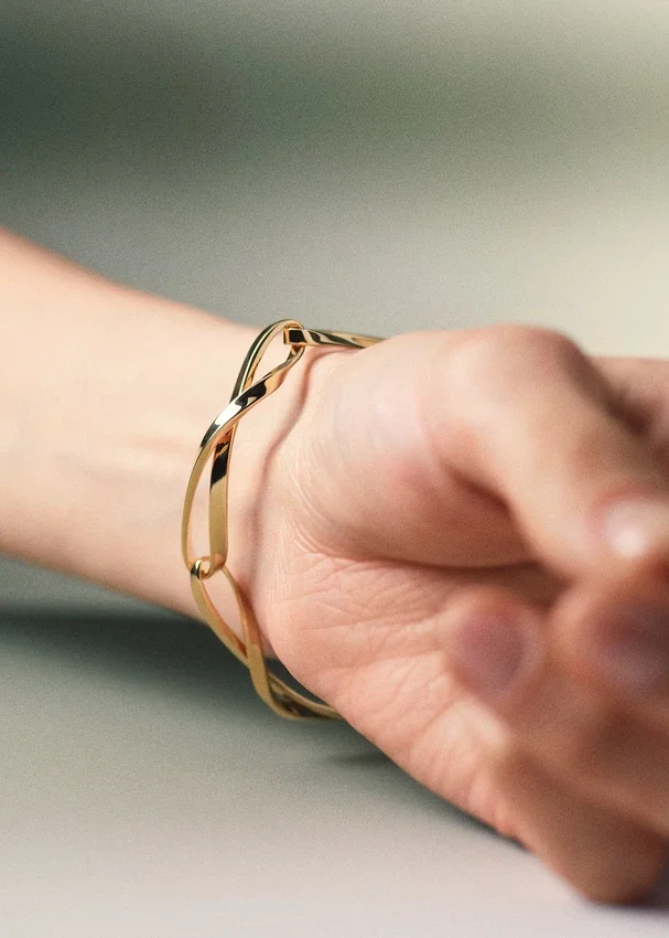Pulseira de corrente Éole, edição com banho de ouro de um quilate