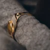 Pulseira Éole Cuff Edição em Couro Taupe