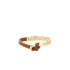 Pulseira Ormé Edition banhada a ouro com couro camel